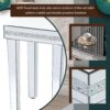 Fashionable Modern Glass Mirrored Side Table End Table With Crystal Design And Adjustable Height Legs - Silver - Image 6