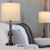 Montgomery - Contemporary Table Lamp Built In USB Port (Set of 2) - Gun / White - Image 5
