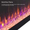 60" Electric Fireplace, Recessed And Wall Mounted Fireplace - Antique Black - Image 4
