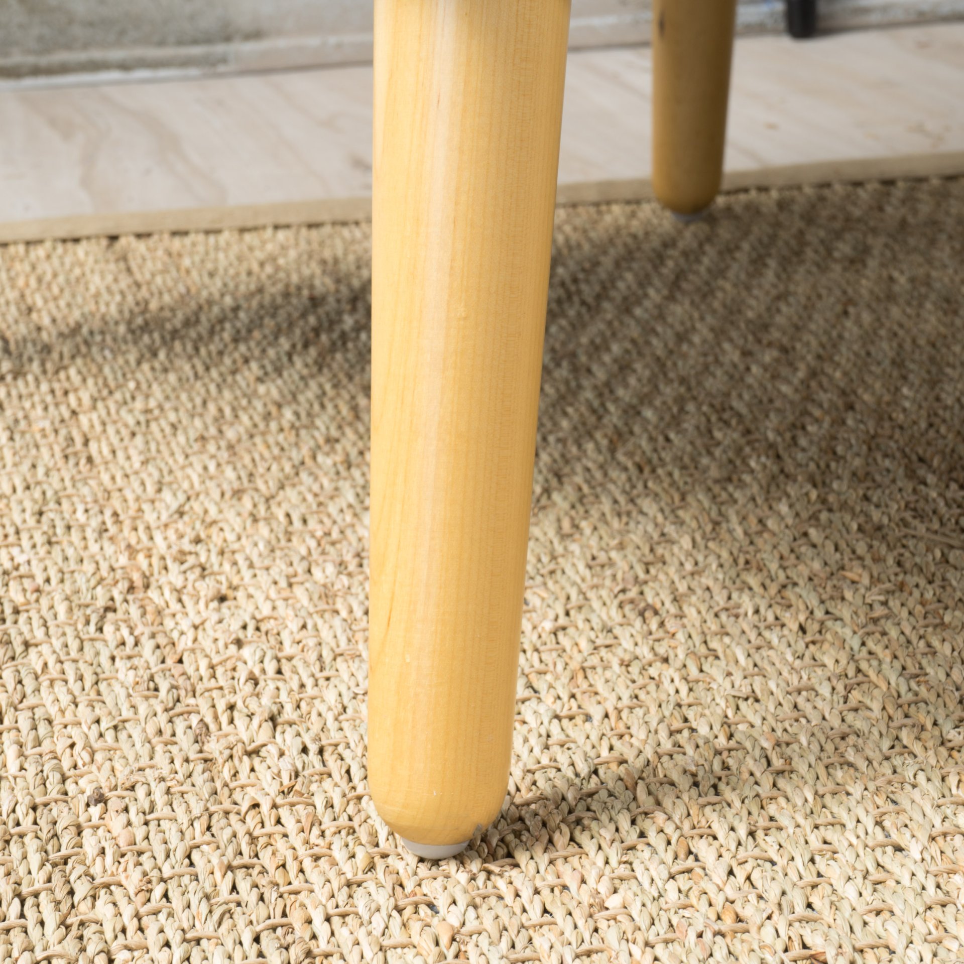 Modern Arm Chair With Tufted Back Fabric And Birch Wood Legs - Purple - Image 7