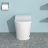 Smart Bidet Toilet Combo With Auto Open & Close, Heated Seat, Foot Sensor Flush, LED Display, Ceramic - White - Image 2