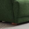 Larisa - Mid-Century Modern Linen Sofa - Dark Green - Image 7