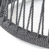 Southport - Boho Side Table With Glass Top, Woven Rope And Iron Frame - Gray - Image 8