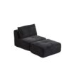 Compressed Sofa, Single Chaise Longue, Movable Ottoman For Living Room - Black - Image 12
