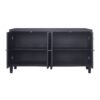 Accent Cabinet 4 Door Wooden Cabinet Sideboard Buffet Server Cabinet Storage Cabinet, For Living Room, Entryway, Hallway, Office, Kitchen And Dining Room - Matte Black - Image 12