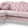 Hollywood - Sofa Chaise - Pink - Image 7