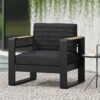Giovanna - Club Chair Set With Aluminum Frame And Water Resistant Cushions - Black - Image 4