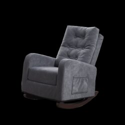 Single Sofa Reclining Japanese Chair Lazy Sofa Tatami Balcony Adjustable Chair - Antique Gray