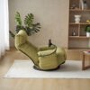 Adjustable Swivel Lounge Chair With 360 Degree Rotating Seat And Headrest Support Leisure Chair Deck Chair Game Chair For Living Room - Green - Image 13