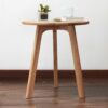 Round Small End Table, Side Table For Bedroom & Balcony - Natural - Image 4