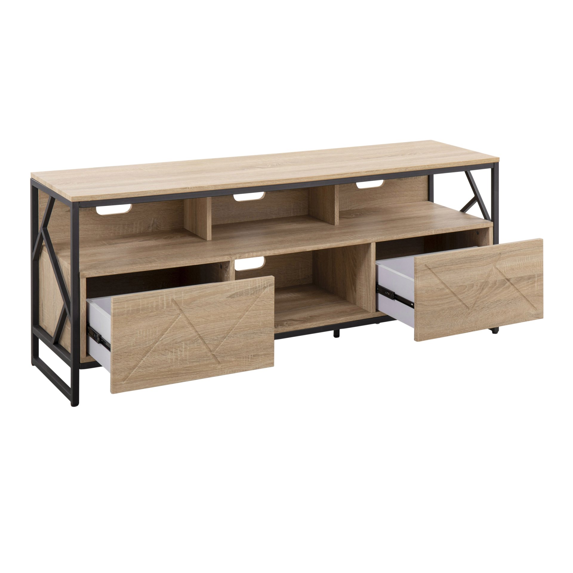 Folia - Contemporary TV Stand - Natural / Black - Image 2