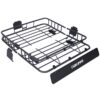 Rooftop Cargo Carrier Basket Motoring Roof Rack, Top Mount Roof Rack Steel - Black - Image 4