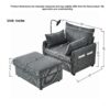 Comfy Corduroy Oversized Chaise Lounge Chair With Ottoman And Storage - Gray - Image 3