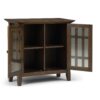 Bedford - Low Storage Media Cabinet - Rustic Natural Aged Brown - Image 2
