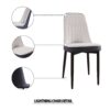 Modern Style Dining Chair (Set of 4), High Quality With Thick Cushions Metal Legs - White - Image 15