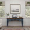 Nantucket - Writing Desk - Blue Denim, Whiskey - Image 8