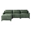 Elegant Chenille 2 Seater Sofa With Ottoman & Lumbar Pillows Ergonomic Design Easy Install - Green - Image 15