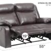 Double Reclining Love Seat - Dark Brown - Image 4
