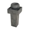 Minimalist Column Fountain With LED Lighting, Outdoor Decor For Patio, Porch And Garden - Gray - Image 7