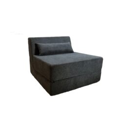 Three In One Folding Sofa, Convertible Bed, Easy To Carry Outdoors, Suitable For Living Room, Bedroom, Lounge, Outdoor - Dark Gray