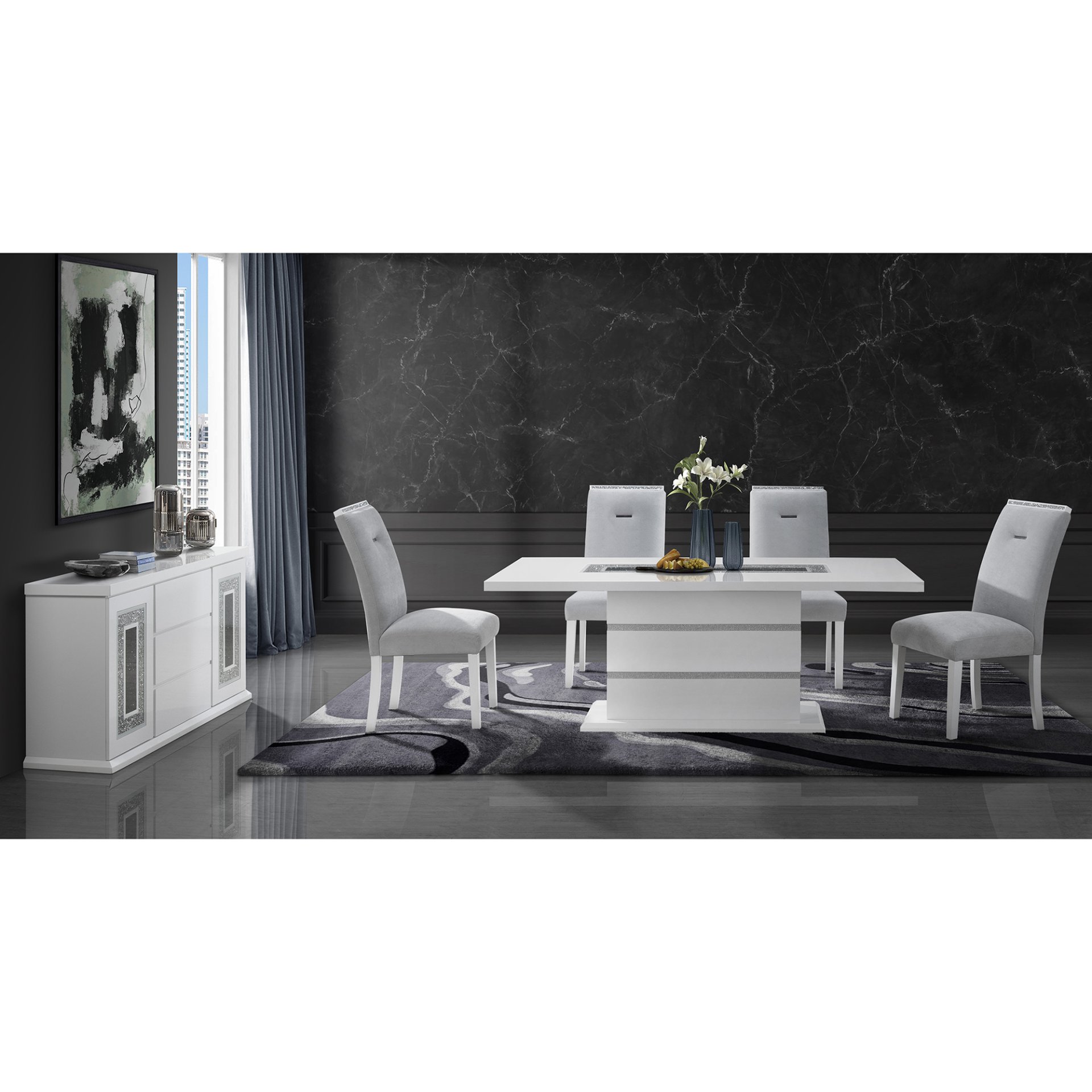 Ariya - Dining Chair (Set of 2) - Gray / White - Image 2