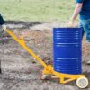 Steel Drum Dolly 55 Gallon Capacity Oil Barrel Mover With Wheels Low Profile Caddy - Yellow - Image 2