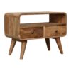 Mini Curved Media Unit - Oak - Image 8