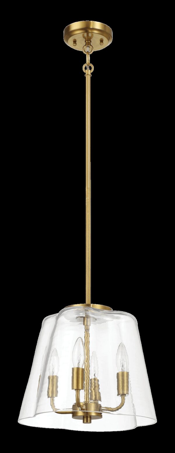 Soiree - 4 Candle Lights Pendant - Clear / Gold