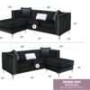 Paige - Sofa Chaise - Black - Image 6