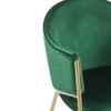 Modern Upholstered Dining Chair With Gold Metal Frame - Emerald / Gold - Image 10