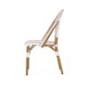 Outdoor Rattan And Aluminum French Bistro Chairs (Set of 2) Bamboo Print - Rust Red / White - Image 9