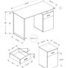 Computer Desk, Home Office, Laptop, Left, Right Set-Up, Storage Drawers, Work, Contemporary, Modern - Black - Image 4