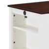 Graham - 3 Piece Small Space Counter Height Dining Table With Shelves And 2 Chairs (Set of 3) - White Finish - Image 5