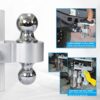 Alu - Adjustable Trailer Drop Hitch With 2" Receiver, 6" Adjustable - Silver - Image 2