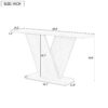 Console Table With V Shape Base / Natural Wood Veneer, Sculptural Entryway Accent - Taupe - Image 2
