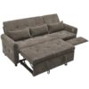 2 In 1 Sofa 3 Seater With Sofa Bed And Reversible Recliner - Dark Gray - Image 15