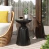 Outdoor Metal End Table Large - Black - Image 2