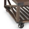 Harding - Square Coffee Table - Distressed Dark Brown - Image 7