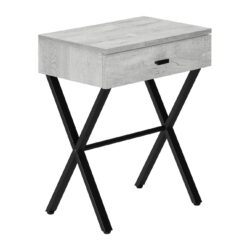 Accent Side Table, 1 Storage Drawer, Contemporary And Modern - Gray