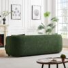 Larisa - Mid-Century Modern Linen Sofa - Dark Green - Image 6