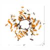 Fall Leaves Wreath, Botanicals Decor For Harvest Festival Fall Festival & Thanksgiving Table Decorations (Set of 12) - Orange Multi - Image 6