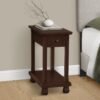 Accent End Table, Storage Drawer, Traditional - Espresso - Image 2