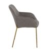 Daniella - Contemporary Dining Chair (Set of 2) - Gold / Gray - Image 3