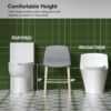 Gloss Tornado Flush 1 Piece Toilet With Soft Closing Seat, Water Saving Dual Flush - Gloss White - Image 10