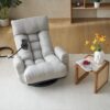 Adjustable Head And Waist Game Chair, Lounge Chair 360 Degree Rotatable - Gray - Image 11