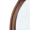 Hand Carved Rose Antique Mirror Frame, Wood Arch Mirror Wall Decor For Living Room, Bathroom, Entryway - Brown - Image 11