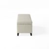 Glouster - Storage Ottoman With Leather Upholstery - Ivory - Image 14