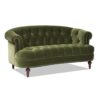 La Rosa - Victorian Chesterfield Loveseat - Olive Green - Image 9