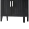 Freestanding Tall Bathroom Cabinet With Soft Close Doors And Adjustable Shelves - Black - Image 15