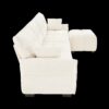 Modular 4 Seater Sofa With Ottoman, Configurable Solid Wood Frame, Premium, High Resilience Cushions - White - Image 16